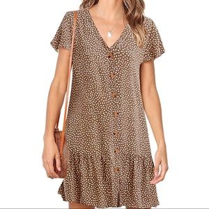 Brown Polka Dot Dress